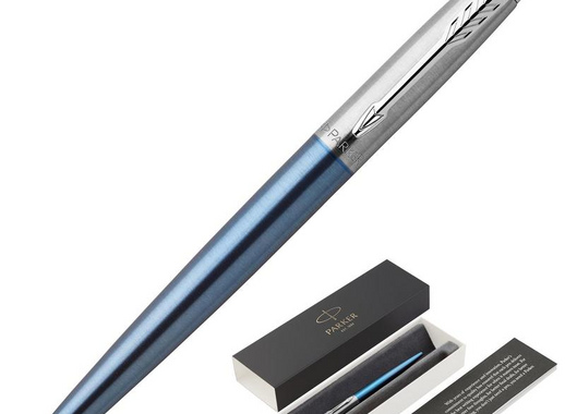 Ручка шариковая Parker Jotter Waterloo Blue CT цвет чернил синий цвет корпуса голубой (артикул производителя 1953191)